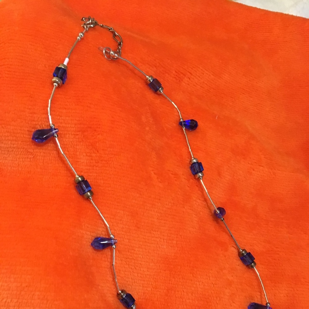 Royal blue and silver